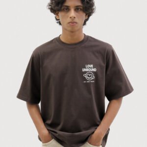 LOVE UNBOUND GRAPHIC BROWN T SHIRT