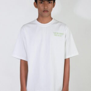 SLOGAN PRINT WHITE T SHIRT
